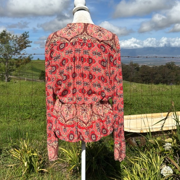 Free People Falling for you Pink Faux wrap top small - Picture 4 of 7